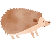 ハリネズミのイラスト